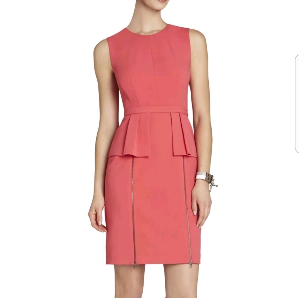 BCBGMAXAZRIA Ashleigh Sleeveless Peplum Dress